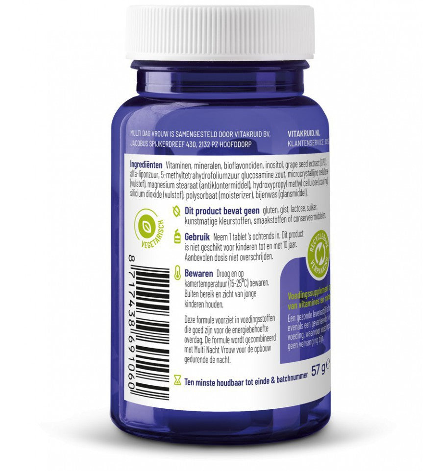 Vitakruid Multi Dag Vrouw 50+ 100% Vegan 90 stuks