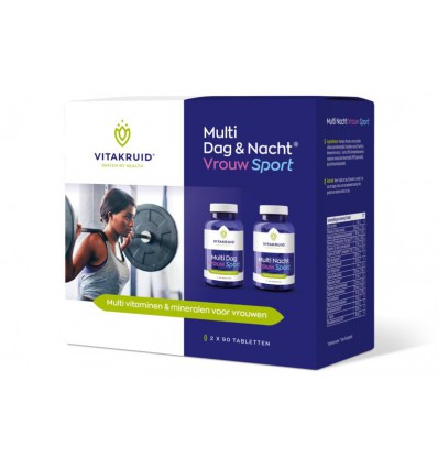 Vitakruid Multi Dag & Nacht Vrouw Sport 100% Vegan 2 x 90